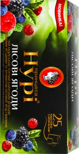 Чай черный пакетированный Принцесса Нури лесные ягоды, 1.5 г*25 пак.
