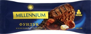 Мороженое эскимо Millenium молочный шоколад - фундук Рудь, 80 г