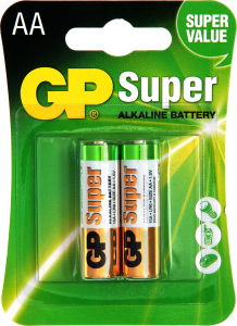 Батарейки Супер  АА GP, 2 шт/уп.
