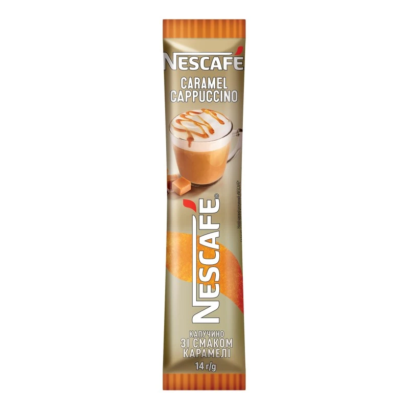 Напиток кофейный растворимый Cappuccino карамель Nescafe, 14 г