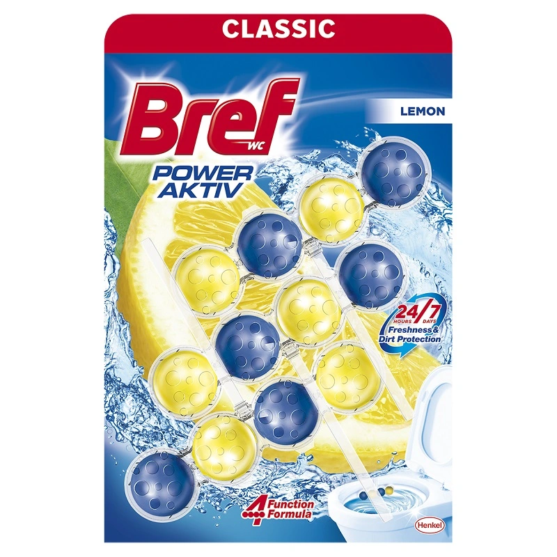 Блок для очистки унитаза Lemon Power Aktiv Bref, 3 шт/уп.