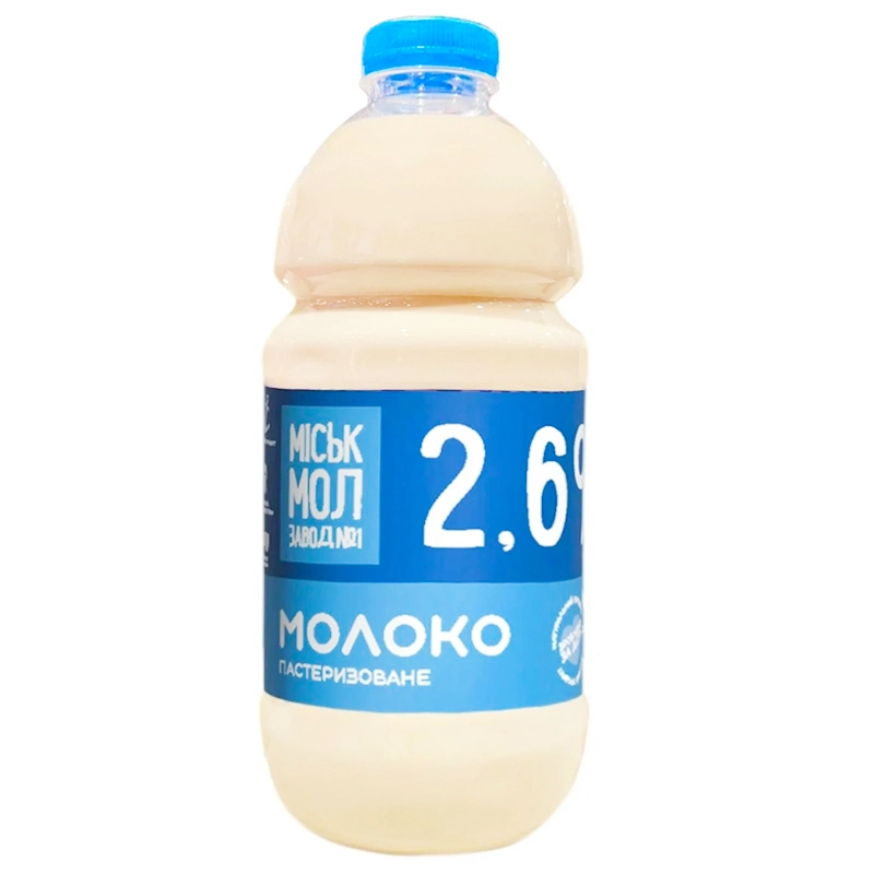 Молоко 2.6% пастеризованное Міськмолзавод, 1500г