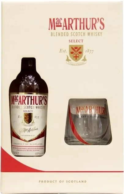 Набор Виски Шотландия + 1 стакан в коробке MacArthur's, 0.7 л