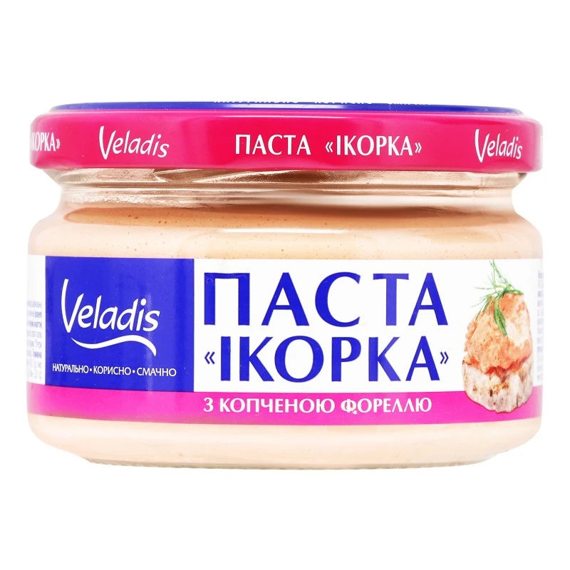 Паста икорная с кусочками копченой форели Veladis, 160 г