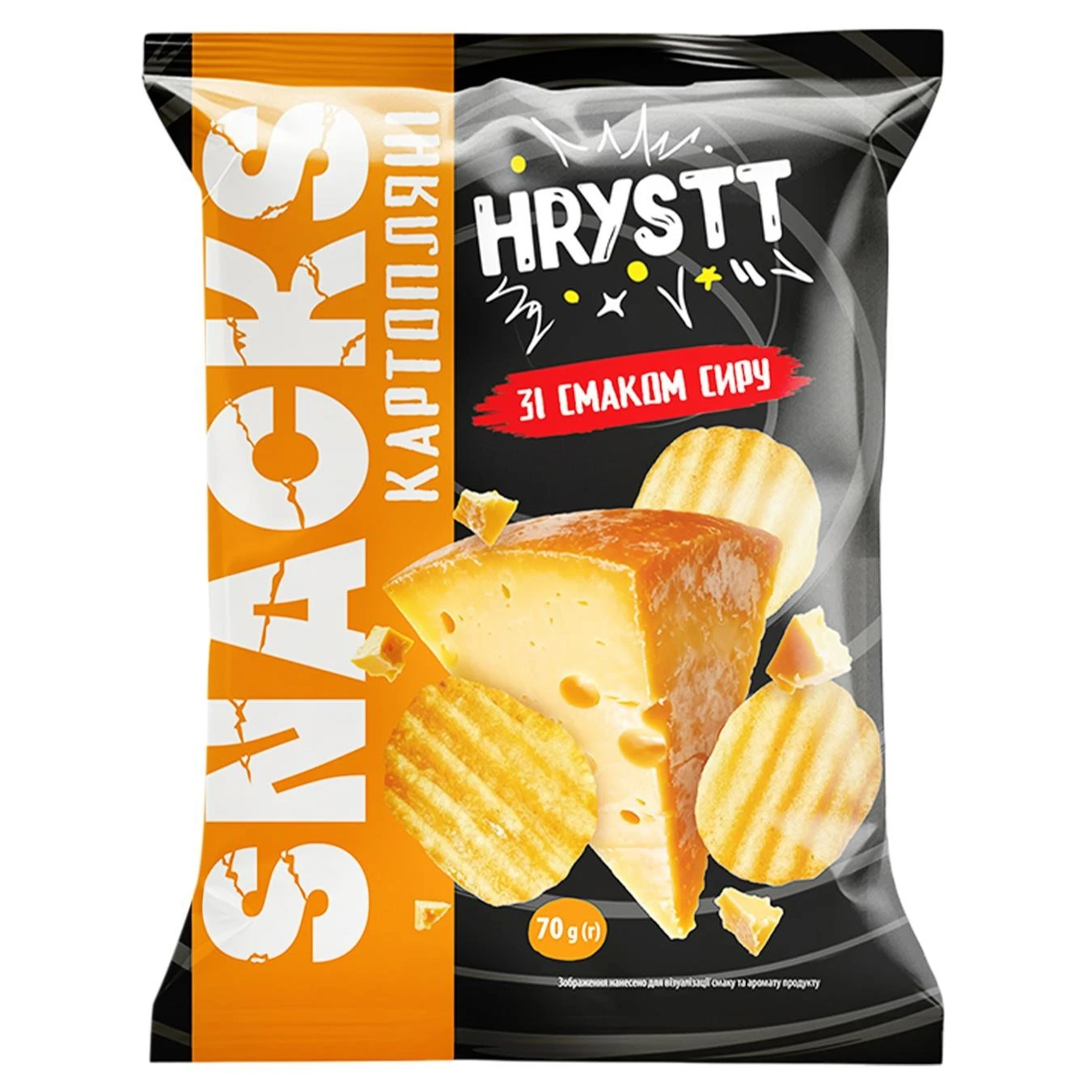 Снеки картофельные со вкусом сыра Hrystt, 70 г
