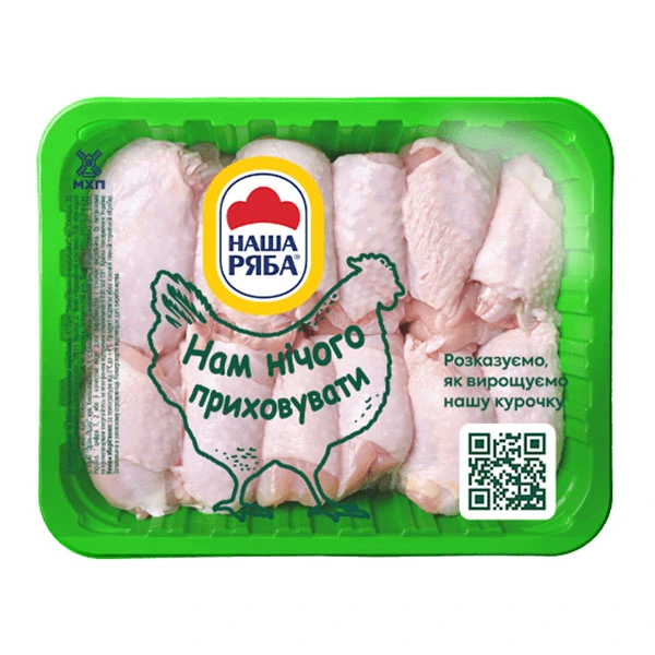 Охлажденное куриное мясо голени Наша ряба, 100 г