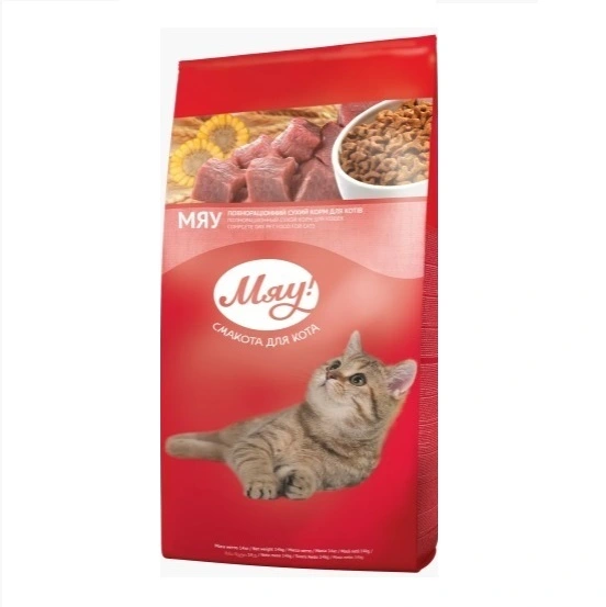 Корм сухой для котов Хрустящая курица Мяу