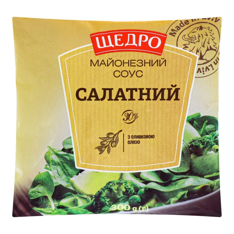 Соус майонезный 30% Салатный Щедро, 300 г