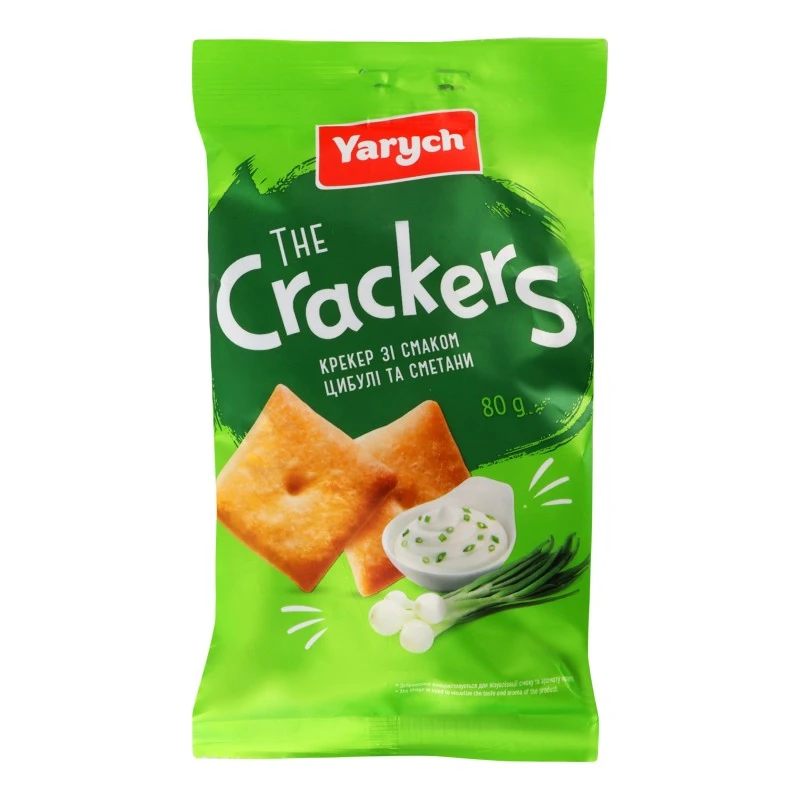 Крекер со вкусом лука и сметаны The Crackers Yarych, 80 г