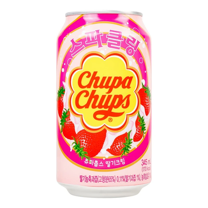 Напиток газированный Strawberry Cream ж/б Chupa Chups, 0.345 л