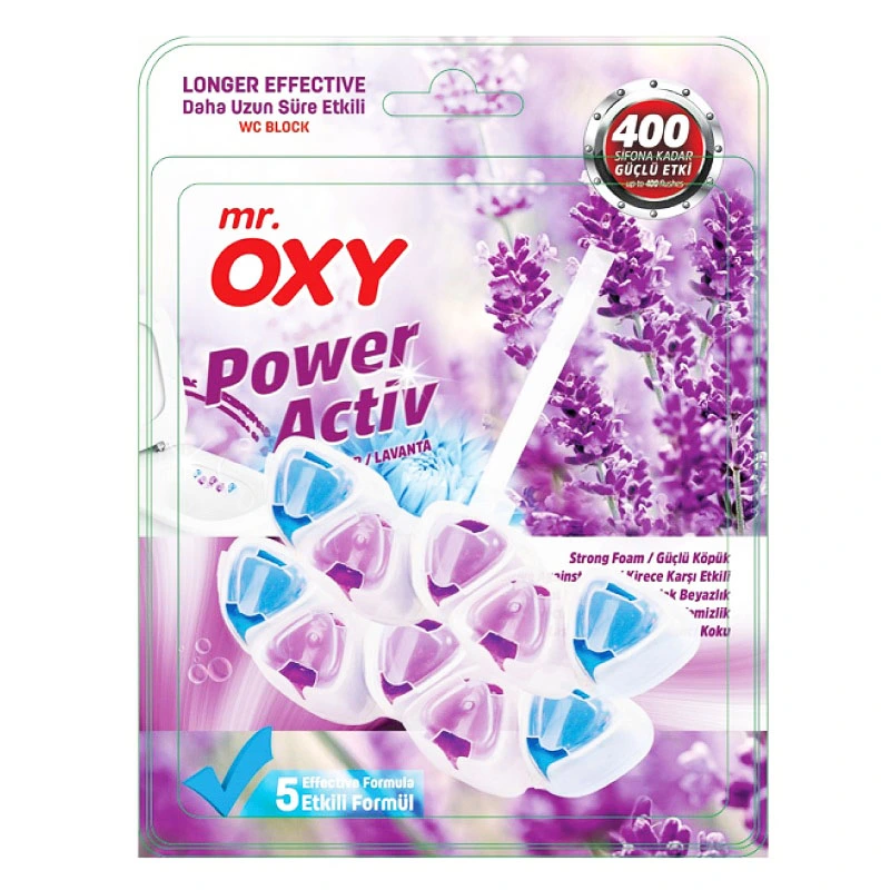 Блок для очистки унитаза Лаванда Mr.Oxy, 2 шт/уп.