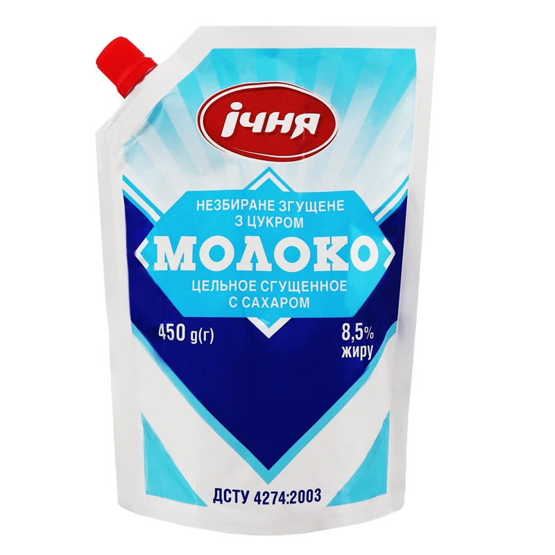 Молоко незбране згущене з цукром 8,5% Ичня, 450г