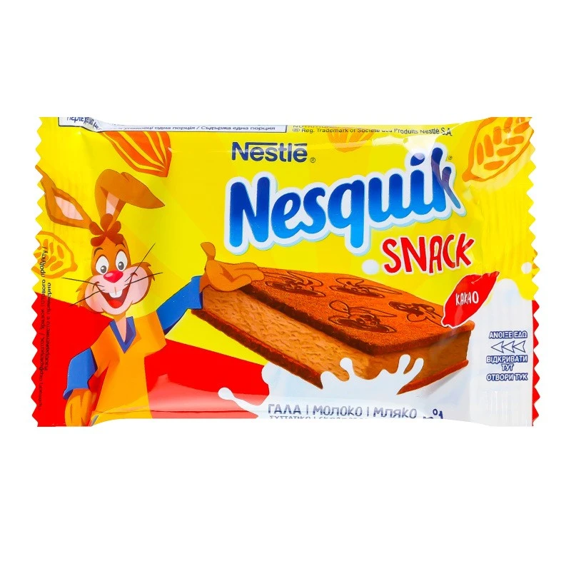 Пирожное бисквитное с какао-молочной начинкой Snack Nesquik, 26 г
