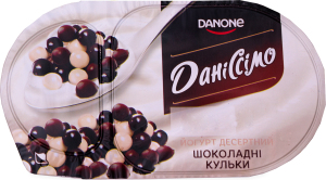 Йогурт 6.8% шоколадные шарики Даниссимо, 100 г