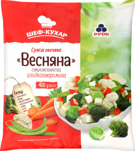 Замороженная овощная смесь Весенняя 7 компонентов Рудь, 400 г