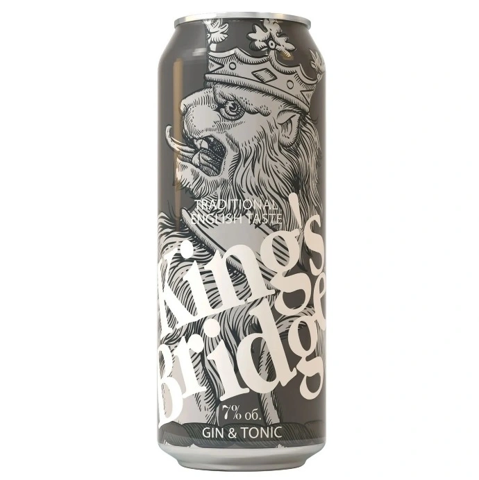 Напиток с/а сильногазированный Gin&amp;Tonic King&#039;s ж/б Bridge, 0.5 л