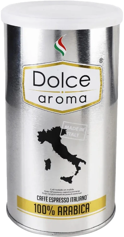 Кофе молотый 100% Arabica ж/б Dolce Aroma, 250 г