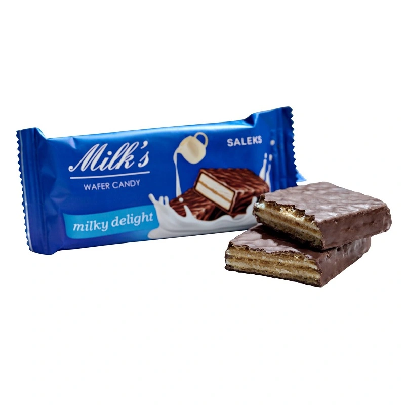 Конфеты вафельные с молочной начинкой, глазированные Милк&#039;с Saleks