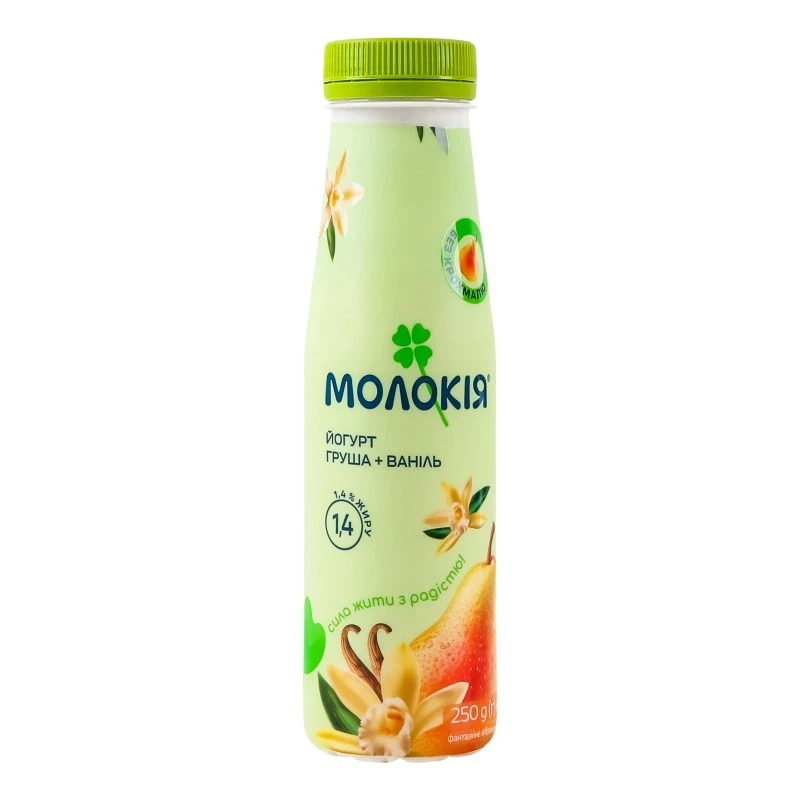 Йогурт 1.4% Груша-ваниль Молокія п/бут 250г