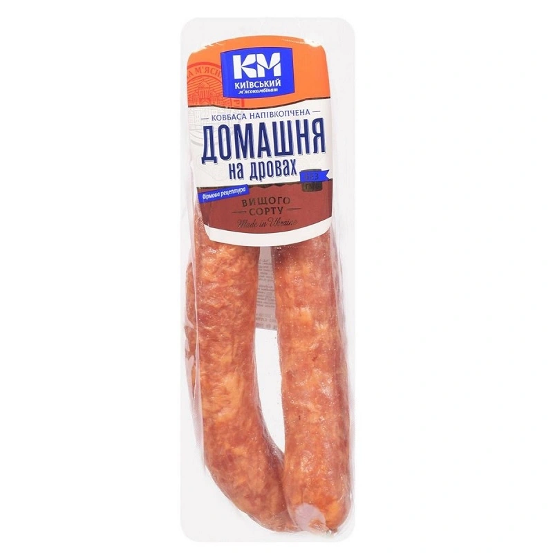 Колбаса полукопченая Домашняя на дровах в/с  Київський МК