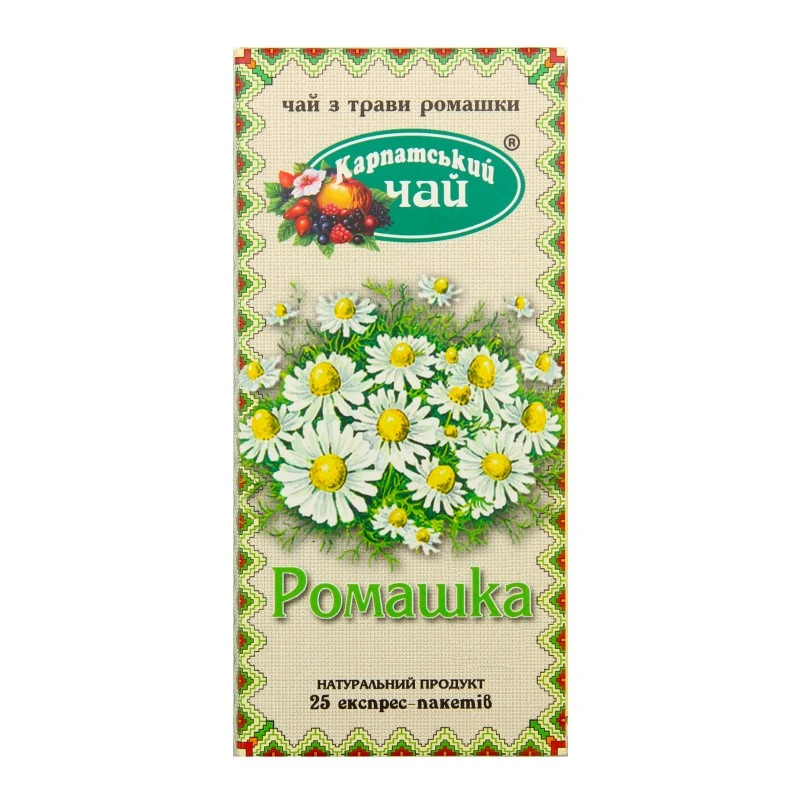 Чай пакетированный травяной Ромашка Карпатский чай, 25 шт/уп.
