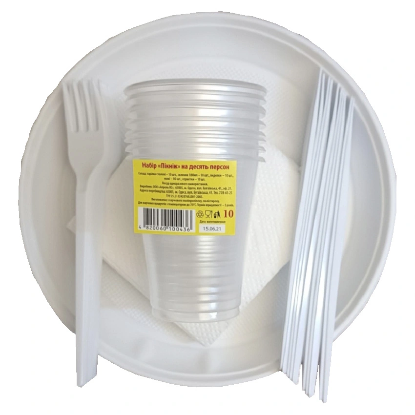 Набор столовый на 10 персон Пикник, шт