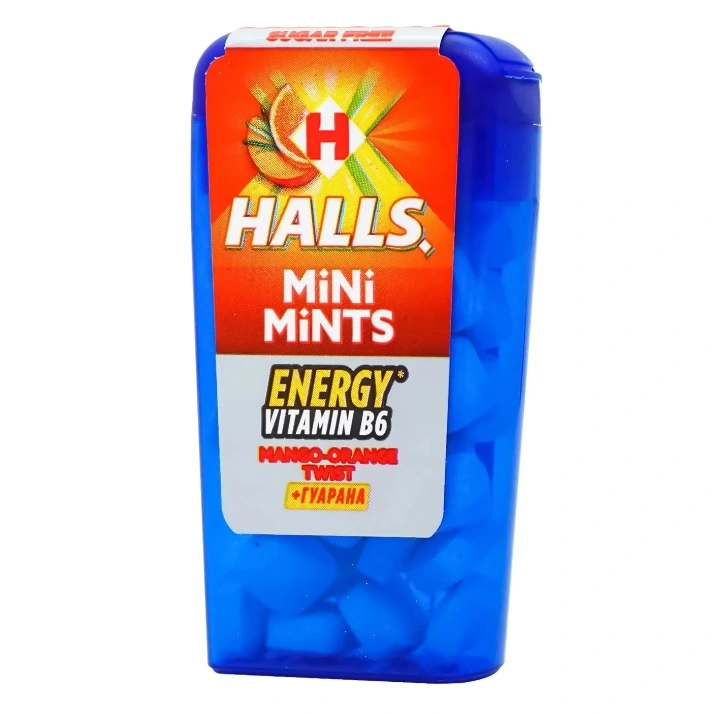 Леденцы со вкусом мяты и витамином В Холлс Мини Минтс, 12.5 г