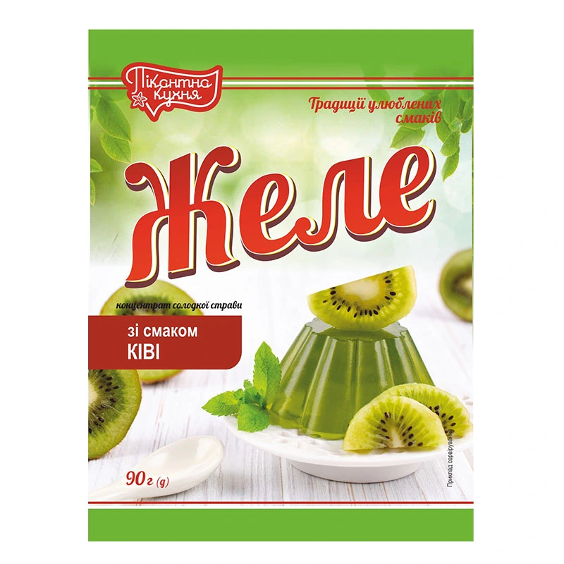 Желе со вкусом киви Пикантная Кухня, 90 г