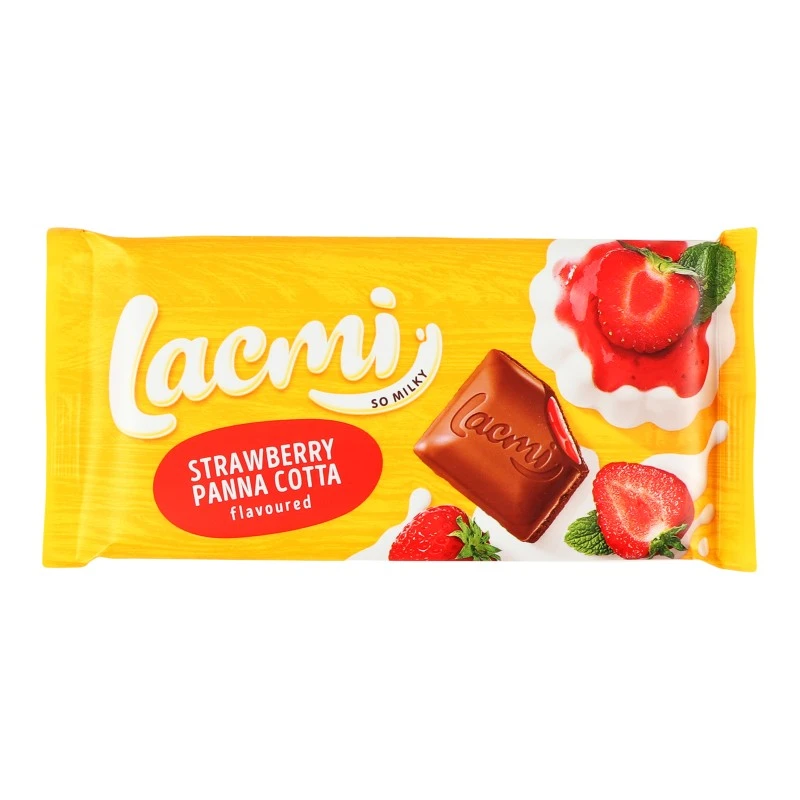 Шоколад молочный Strawberry Panna Cotta Lacmi Roshen, 90 г