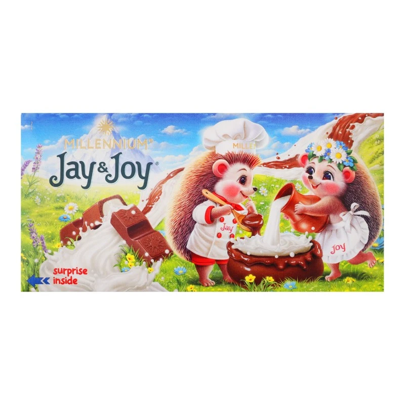 Шоколад молочный с молочной начинкой Jay&amp;Joy к/у 90г