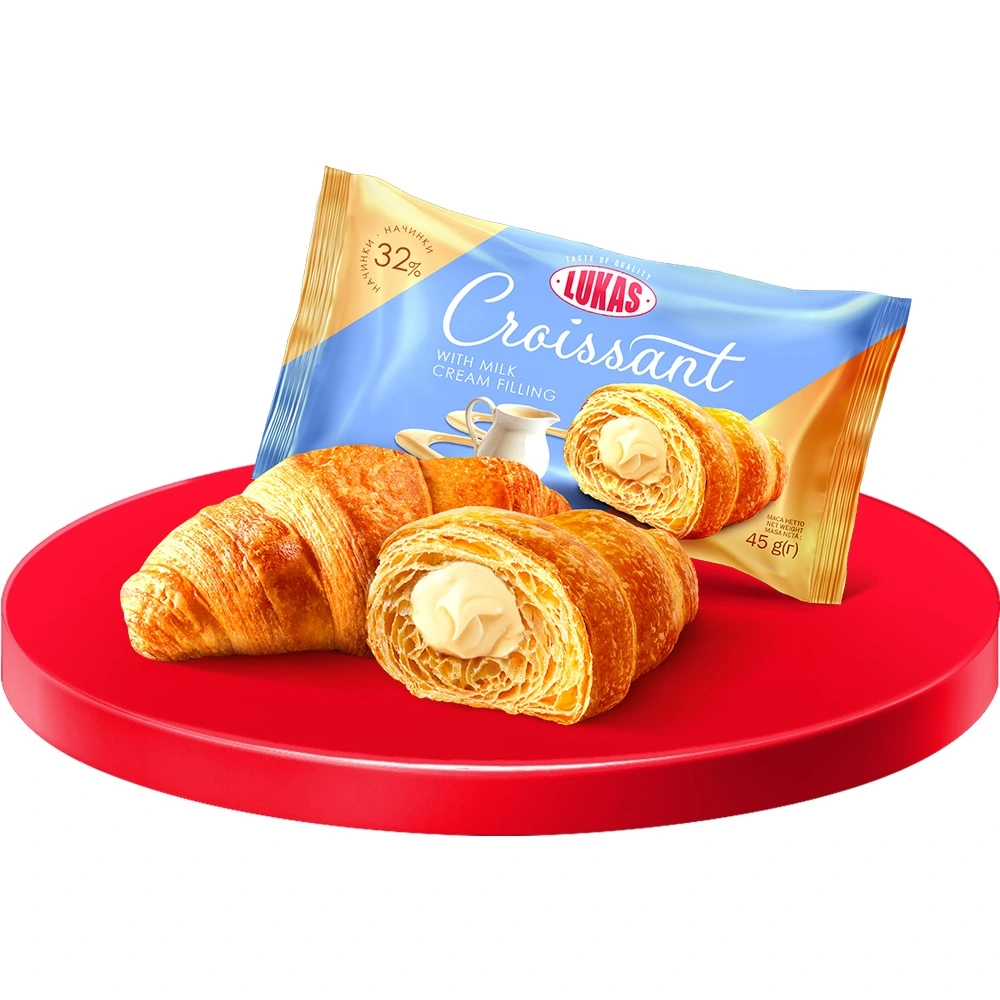 Круассанчик с молочно-кремовой начинкой Lukas, 45 г