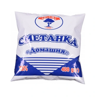 Cметанный продукт 15% Сметанка Домашняя Кілія, 400 г