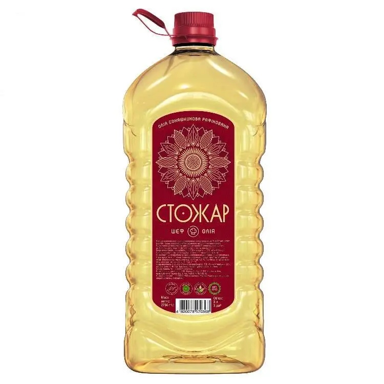 Масло подсолнечное рафинированное Стожар, 3 л