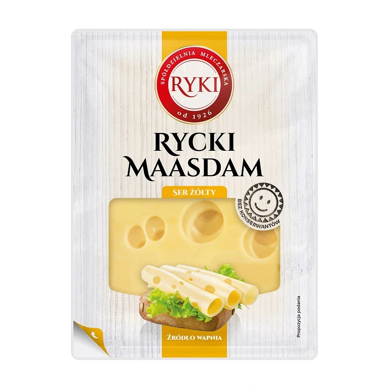 Сыр твердый 45% Maasdam Ryki, 125 г