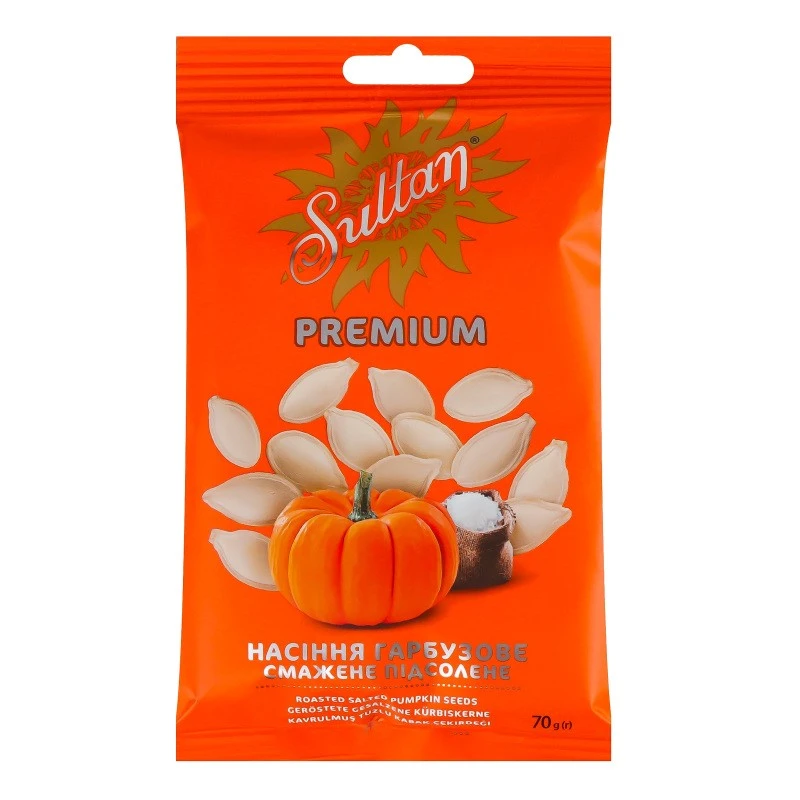 Семечки тыквенные жареные соленые Султан, 70 г