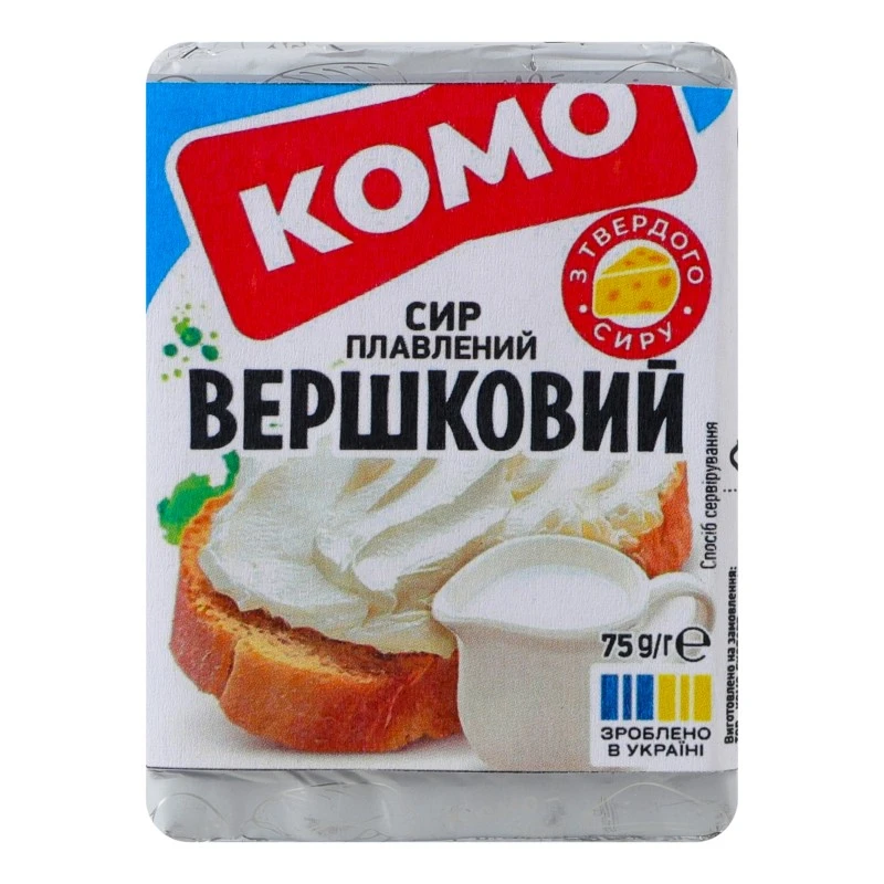 Сыр плавленый Сливочный Комо, 75 г