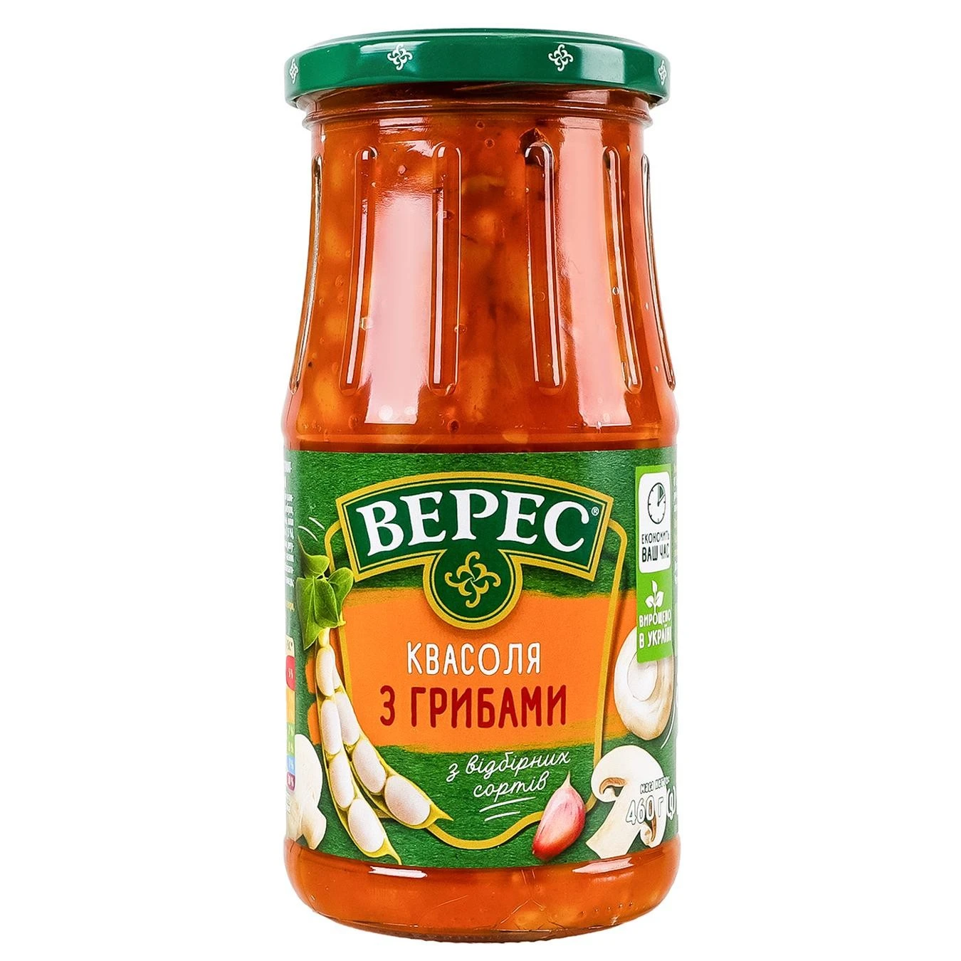 Консервированная фасоль с грибами Верес, 460 г