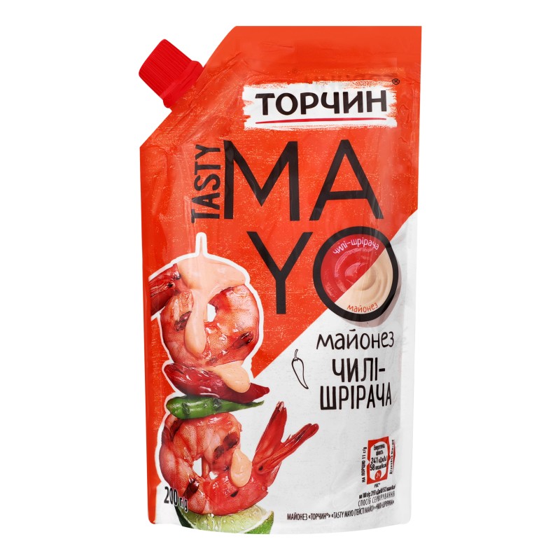 Майонез Чили-Шрирача Tasty Mayo Торчин, 200г