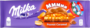 Шоколад молочный с арахисом и карамелью Милка, 276 г