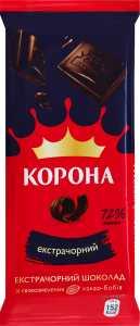 Шоколад черный Экстра Корона, 85 г
