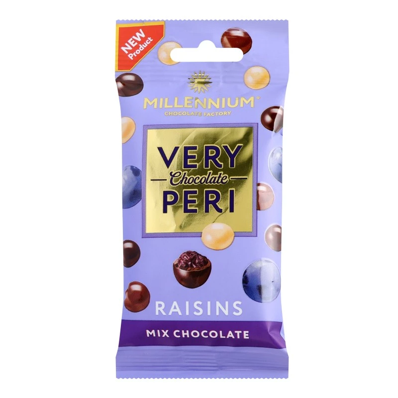 Драже изюм в белом, чёрном и молочном шоколаде Very Peri, 45 г