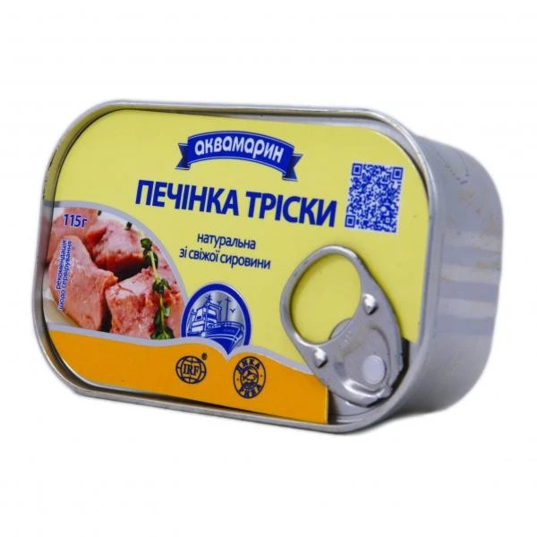 Консервированная печень трески Аквамарин, 115 г