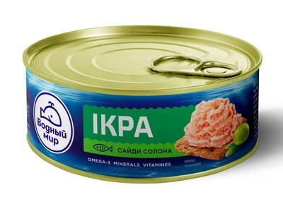 Икра сайды соленая Водный мир, ж/б 100г