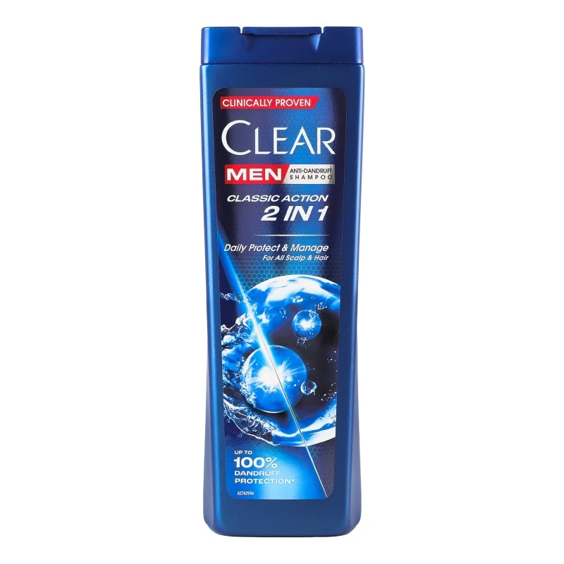 Шампунь против перхоти Classic Action 2 in 1 Men Clear 360мл