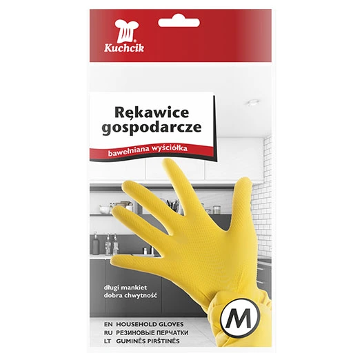 Перчатки резиновые хозяйственные размер М Kuchik, 1 пара