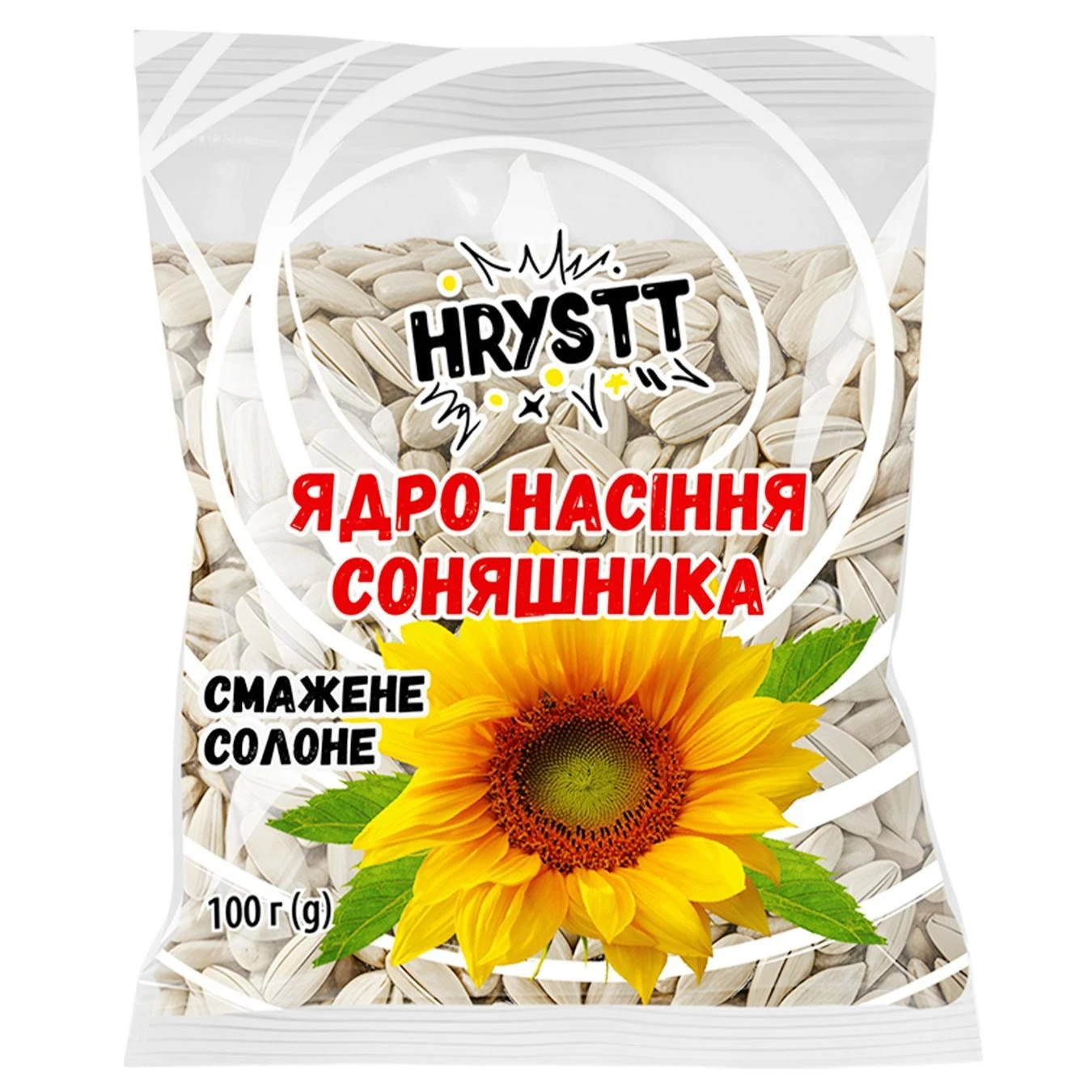 Ядро семян подсолнечника жареное соленое Hrystt, 100 г