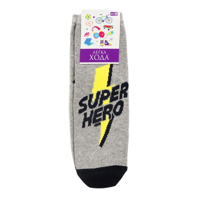 Носки детские серый меланж р. 22-24 Легка Хода