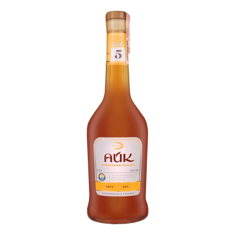 Коньяк 5 лет армянский Айк, 0.5 л