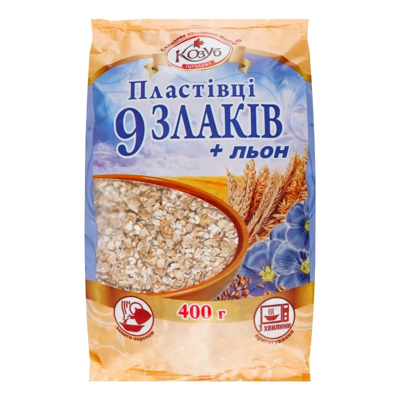 Хлопья овсяные 9 злаков Козуб, 400 г