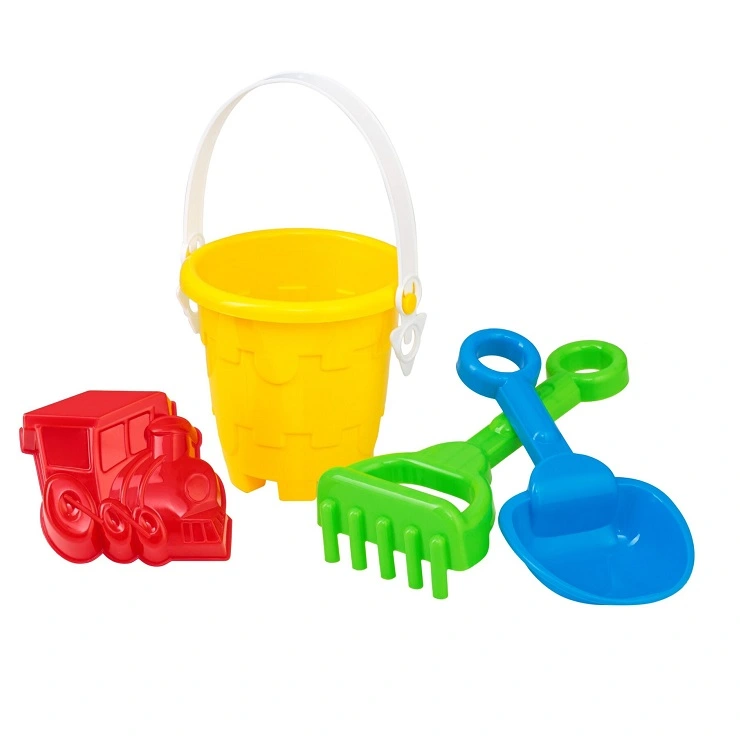 Набор детский Ведро 7 +лопата, грабли, пасочки арт.1267 Bamsic, шт